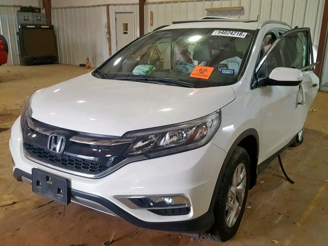 5J6RM3H72GL001703 - 2016 HONDA CR-V EXL WHITE photo 2