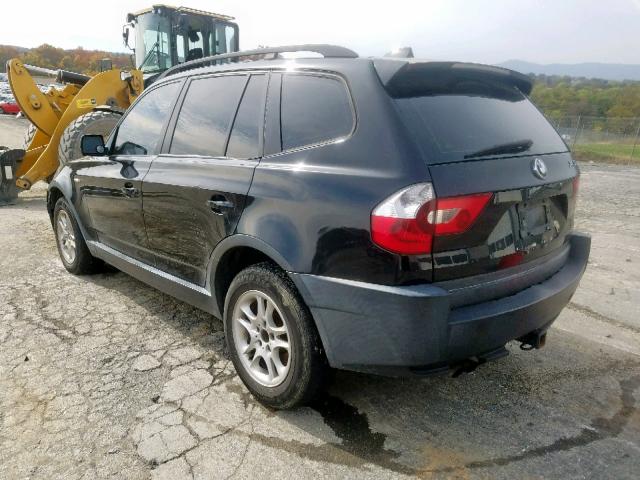 WBXPA73465WC45320 - 2005 BMW X3 2.5I BLACK photo 3