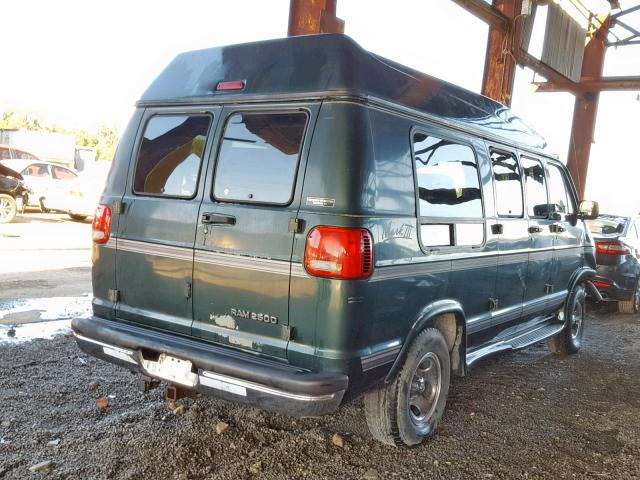 2B6HB21Y5VK580773 - 1997 DODGE RAM VAN B2 GREEN photo 4