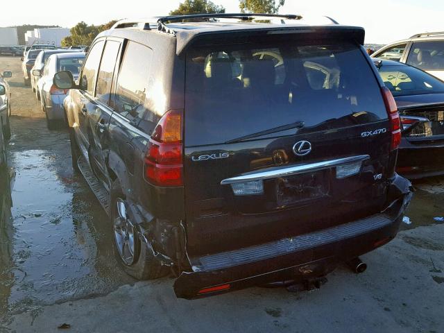 JTJBT20X570145048 - 2007 LEXUS GX 470 BLACK photo 3