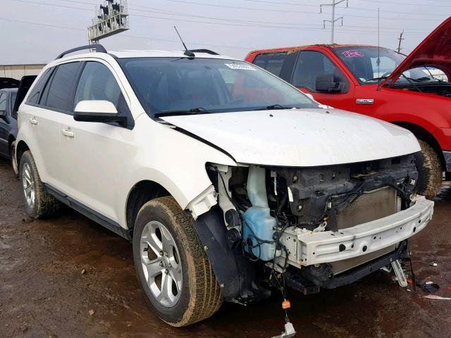 2FMDK4JC2DBB77290 - 2013 FORD EDGE SEL WHITE photo 1