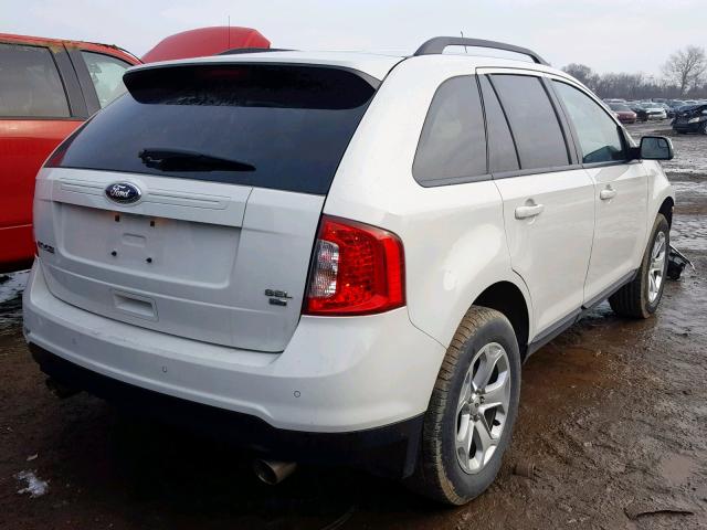 2FMDK4JC2DBB77290 - 2013 FORD EDGE SEL WHITE photo 4