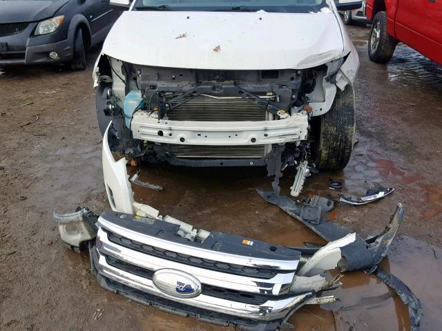 2FMDK4JC2DBB77290 - 2013 FORD EDGE SEL WHITE photo 9