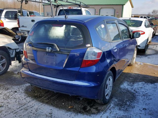 JHMGE8H33DC055669 - 2013 HONDA FIT BLUE photo 4