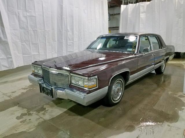 1G6DW54Y8LR701708 - 1990 CADILLAC BROUGHAM RED photo 2