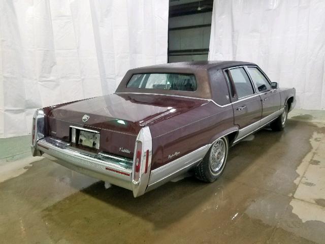 1G6DW54Y8LR701708 - 1990 CADILLAC BROUGHAM RED photo 4