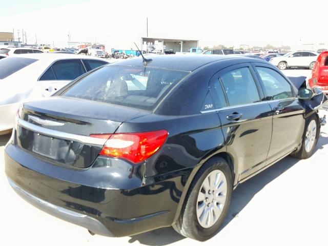 1C3CCBAB2EN122759 - 2014 CHRYSLER 200 LX BLACK photo 4