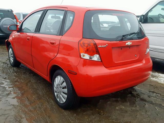 KL1TD66648B168649 - 2008 CHEVROLET AVEO BASE Qırmızı foto 3