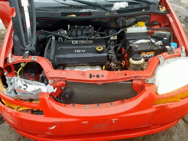 KL1TD66648B168649 - 2008 CHEVROLET AVEO BASE Qırmızı foto 7