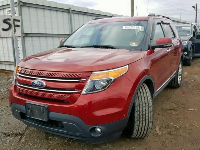 1FM5K7F91DGA35797 - 2013 FORD EXPLORER L RED photo 2