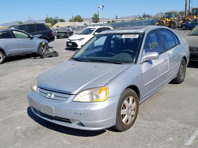 2HGES26793H612134 - 2003 HONDA CIVIC EX SILVER photo 2