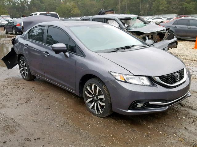 19XFB2F96EE061227 - 2014 HONDA CIVIC EXL SILVER photo 1