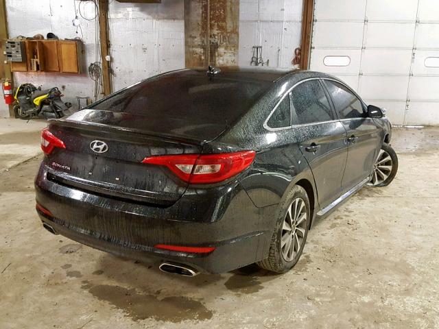 5NPE34AF5FH032106 - 2015 HYUNDAI SONATA SPO BLACK photo 4