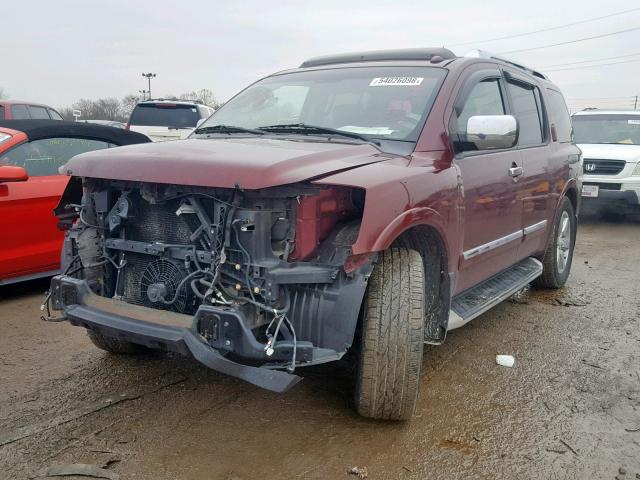 5N1BA0NC5BN607585 - 2011 NISSAN ARMADA SV MAROON photo 2