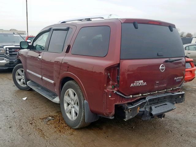 5N1BA0NC5BN607585 - 2011 NISSAN ARMADA SV MAROON photo 3