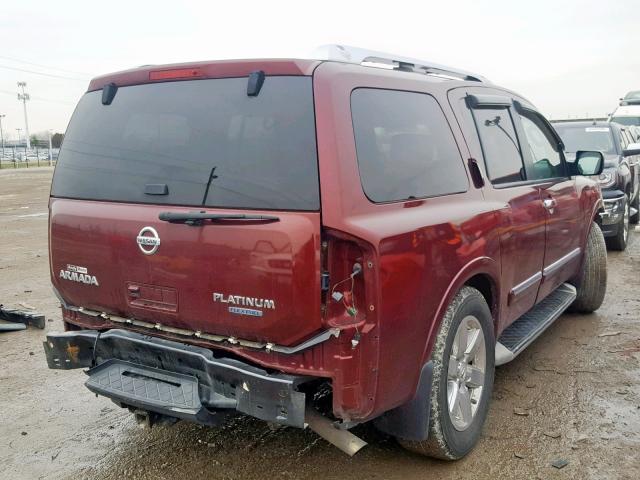 5N1BA0NC5BN607585 - 2011 NISSAN ARMADA SV MAROON photo 4