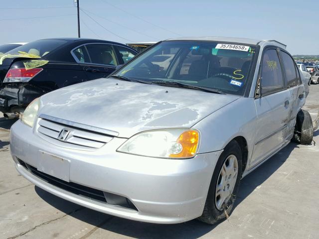 2HGES15152H610211 - 2002 HONDA CIVIC DX SILVER photo 2