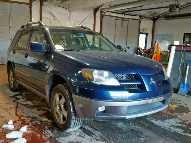 JA4LZ41F34U006560 - 2004 MITSUBISHI OUTLANDER BLUE photo 1