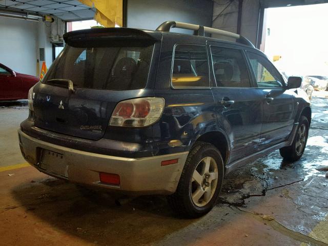 JA4LZ41F34U006560 - 2004 MITSUBISHI OUTLANDER BLUE photo 4