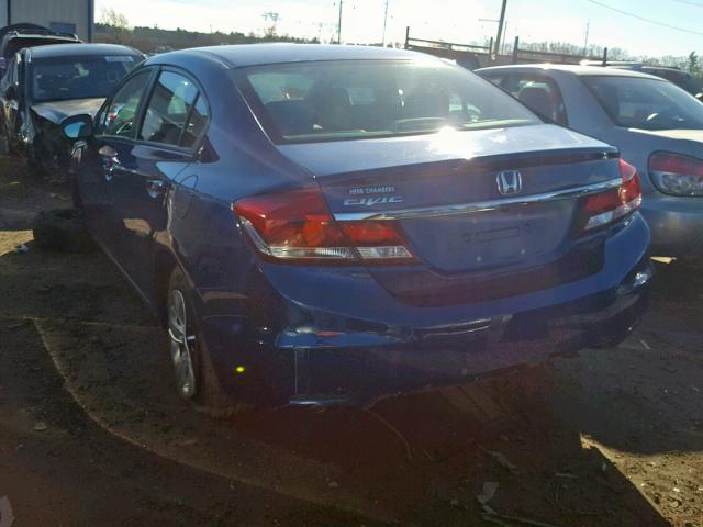 19XFB2F51FE232335 - 2015 HONDA CIVIC LX BLUE photo 3