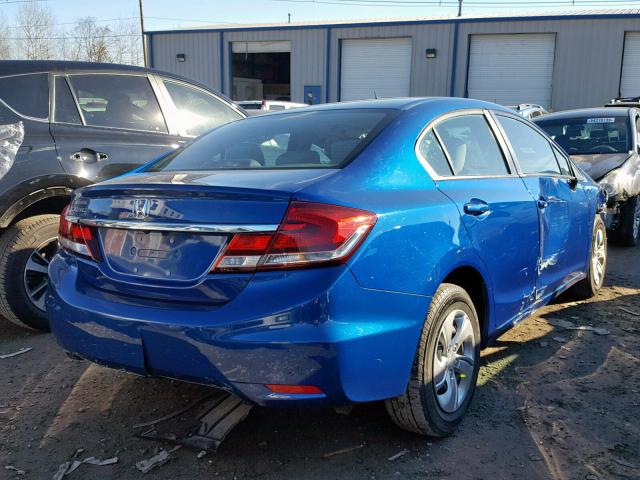 19XFB2F51FE232335 - 2015 HONDA CIVIC LX BLUE photo 4