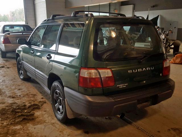 JF1SF63582G730403 - 2002 SUBARU FORESTER L GREEN photo 3