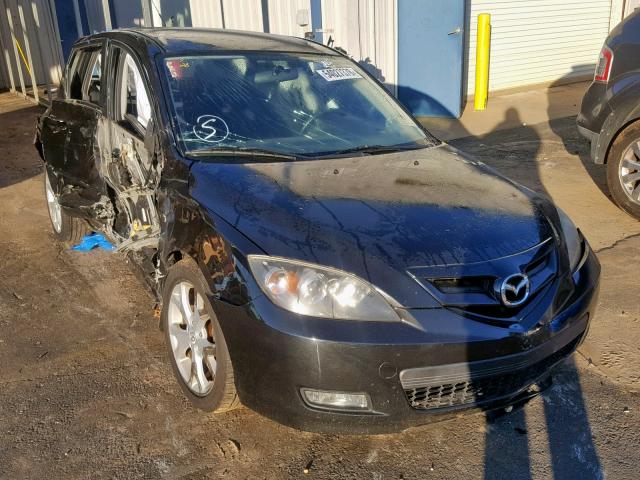 JM1BK343981869520 - 2008 MAZDA 3 HATCHBAC BLACK photo 1