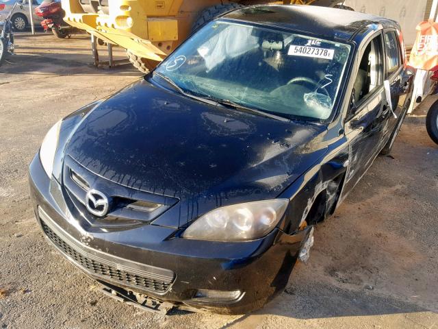 JM1BK343981869520 - 2008 MAZDA 3 HATCHBAC BLACK photo 2