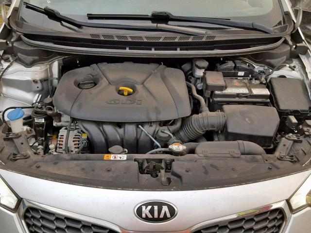 KNAFX4A81E5045750 - 2014 KIA FORTE EX SILVER photo 7