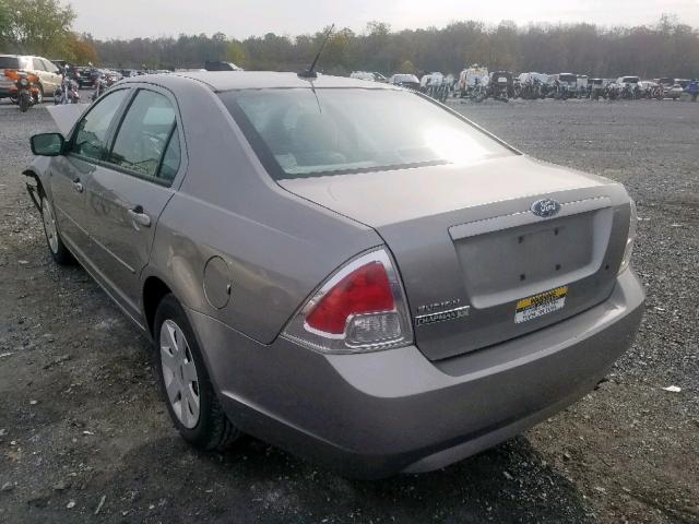 3FAHP06Z48R107929 - 2008 FORD FUSION S GRAY photo 3