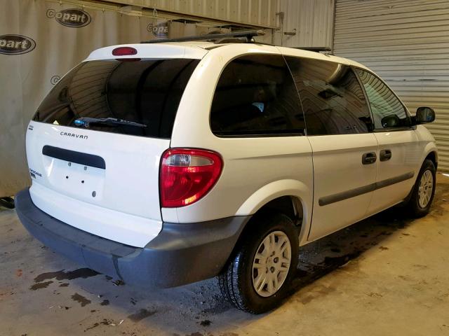 1D4GP25E27B264042 - 2007 DODGE CARAVAN SE WHITE photo 4