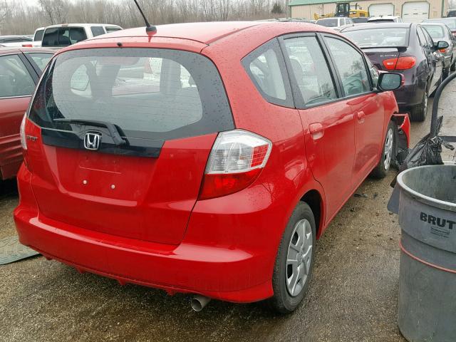 JHMGE8H32DC068834 - 2013 HONDA FIT RED photo 4