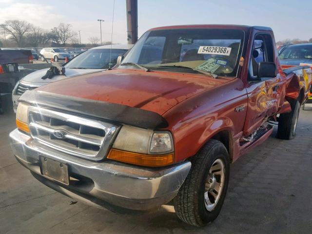 1FTYR10V9XUB44384 - 1999 FORD RANGER RED photo 2