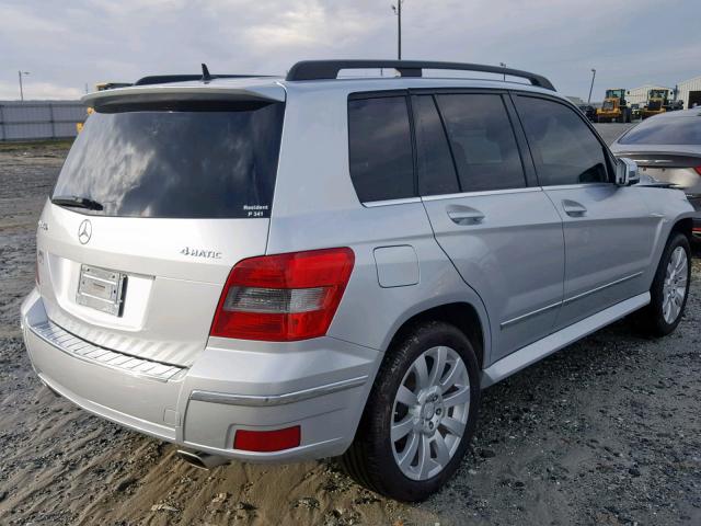 WDCGG8HB8AF338771 - 2010 MERCEDES-BENZ GLK 350 4M SILVER photo 4