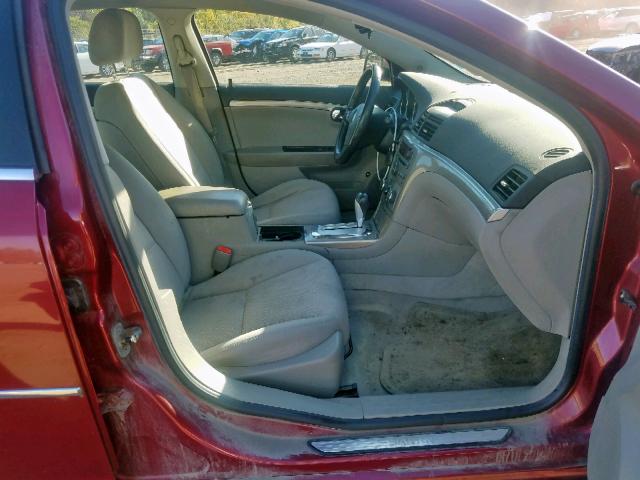 1G8ZS57BX8F191242 - 2008 SATURN AURA XE BURGUNDY photo 5