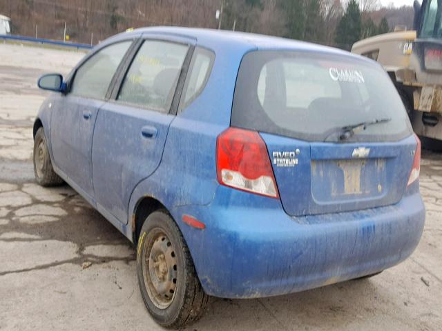 KL1TD66618B219265 - 2008 CHEVROLET AVEO BASE Көк фото 3