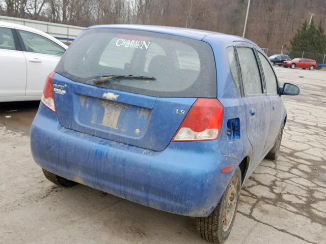 KL1TD66618B219265 - 2008 CHEVROLET AVEO BASE Көк фото 4