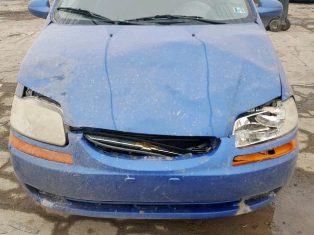 KL1TD66618B219265 - 2008 CHEVROLET AVEO BASE Көк фото 7