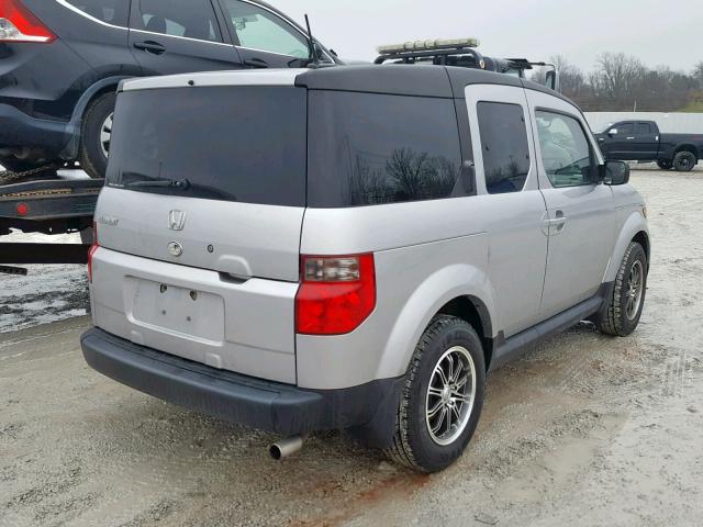 5J6YH287X8L011343 - 2008 HONDA ELEMENT EX SILVER photo 4