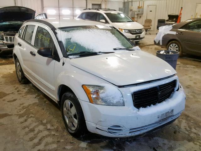 1B3HB28B37D269905 - 2007 DODGE CALIBER WHITE photo 1