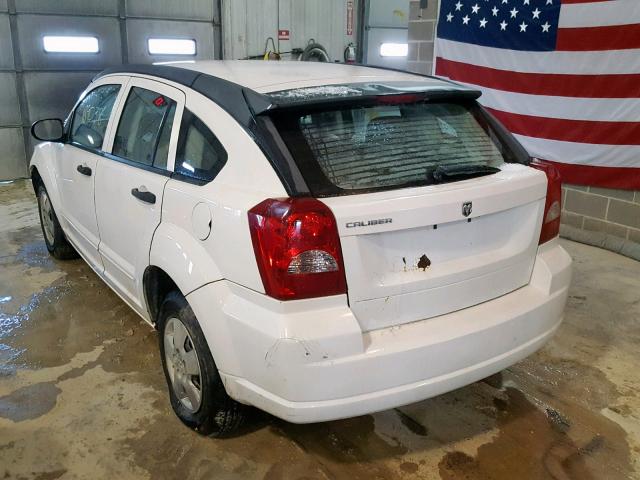 1B3HB28B37D269905 - 2007 DODGE CALIBER WHITE photo 3