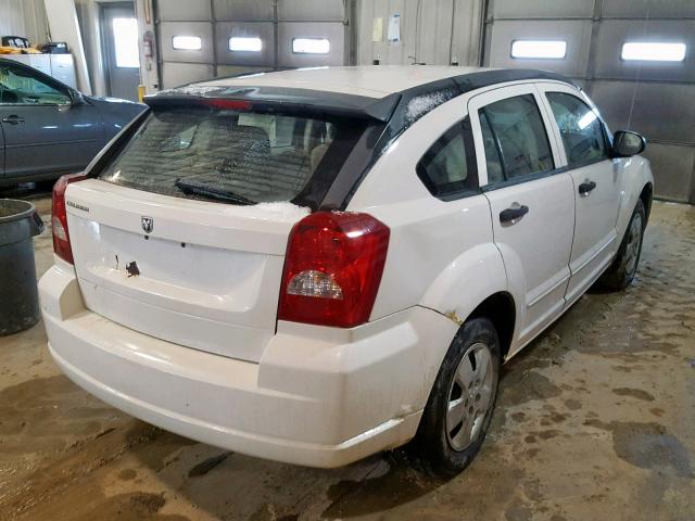 1B3HB28B37D269905 - 2007 DODGE CALIBER WHITE photo 4