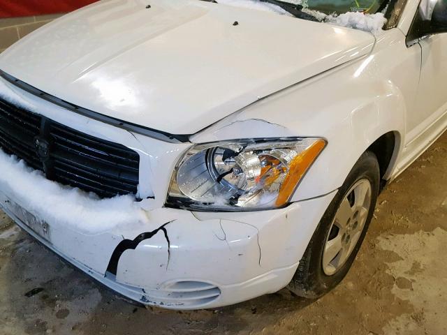 1B3HB28B37D269905 - 2007 DODGE CALIBER WHITE photo 9