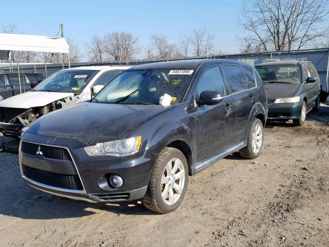 JA4JT5AXXCU025385 - 2012 MITSUBISHI OUTLANDER BLACK photo 2