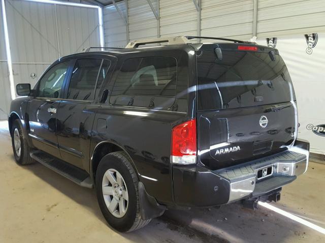 5N1AA08B65N724157 - 2005 NISSAN ARMADA SE BLACK photo 3