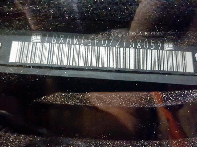 1G8AW15F07Z138059 - 2007 SATURN ION LEVEL SILVER photo 10