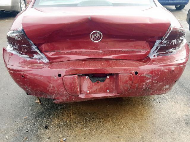 2G4WD582861171427 - 2006 BUICK LACROSSE C RED photo 9