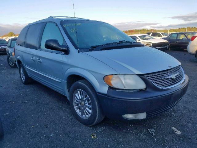 2C8GP64L72R574894 - 2002 CHRYSLER TOWN & COU BLUE photo 1