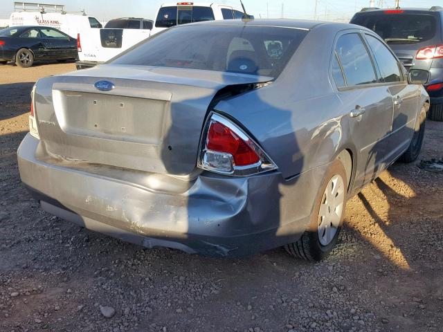 3FAHP06Z38R248023 - 2008 FORD FUSION S GRAY photo 4