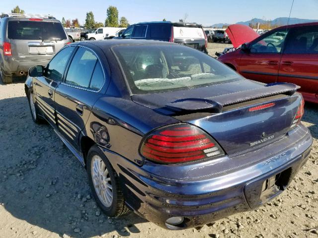 1G2NF52T11M529528 - 2001 PONTIAC GRAND AM S BLUE photo 3